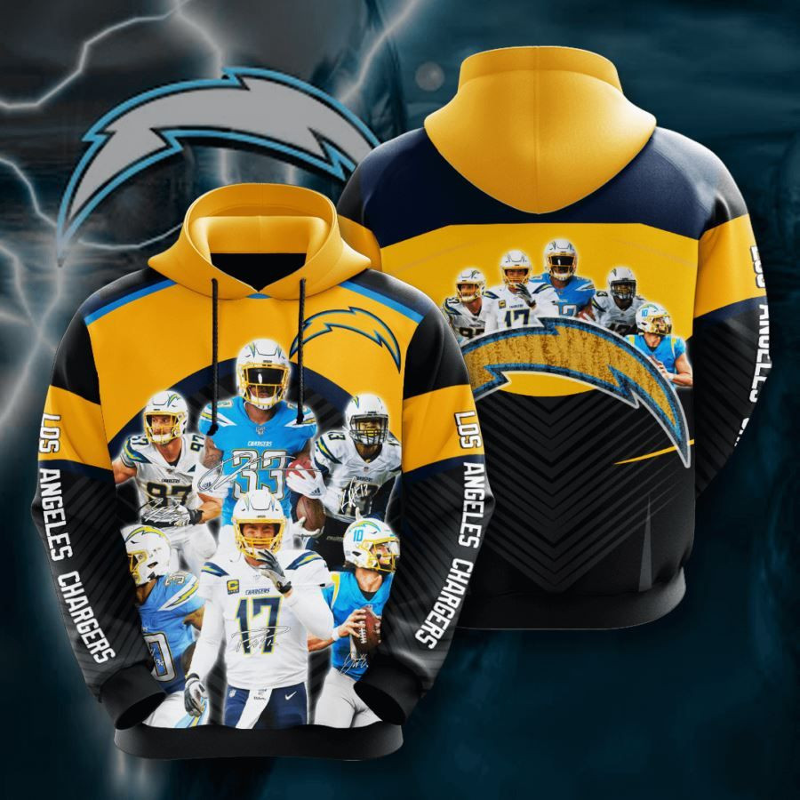 Los Angeles Chargers No1024 Custom Hoodie 3D