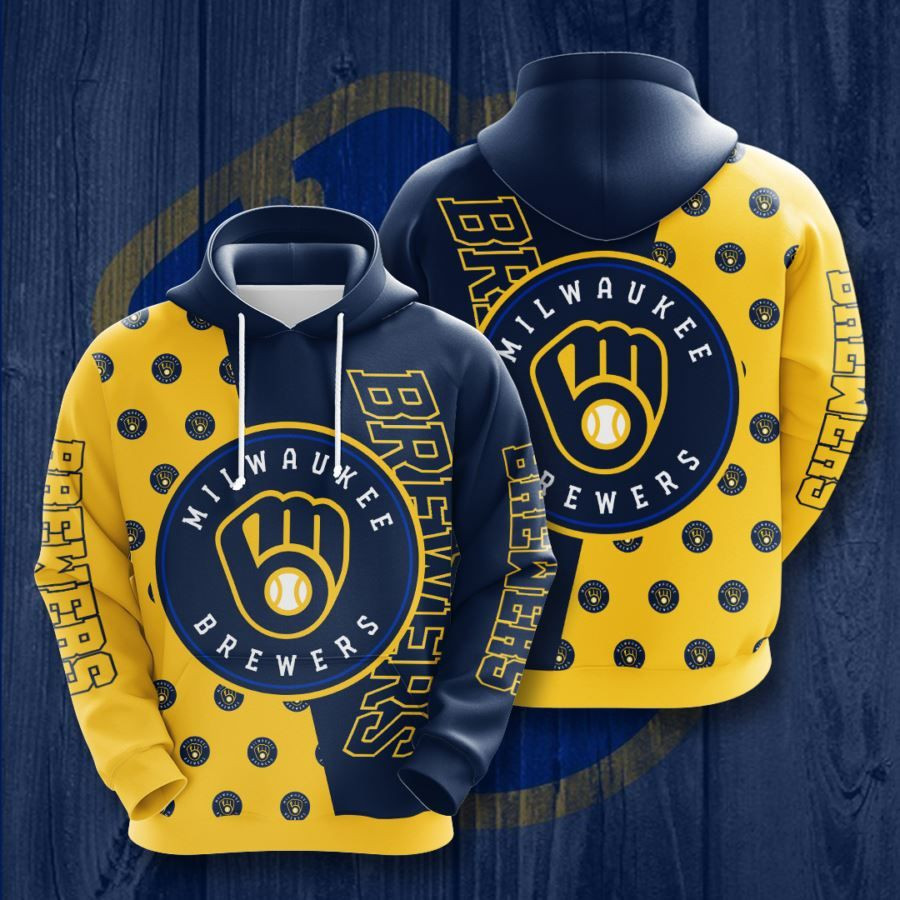 Milwaukee Brewers No1182 Custom Hoodie 3D