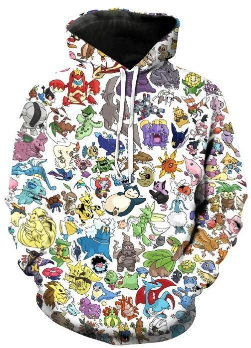 Pokemon Character Mash Up 3D All Over Print Hoodie, Zip-up Hoodie