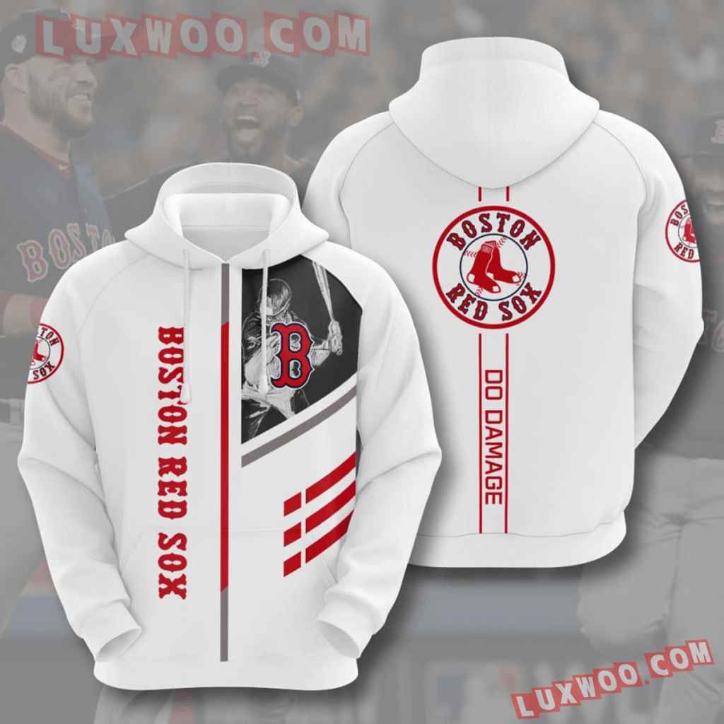 Mlb Boston Red Sox 3d Hoodies Printed Zip Hoodies Sweatshirt Jacket 2021