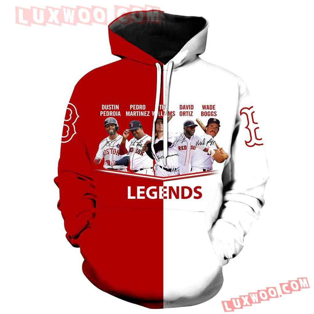 Mlb Boston Red Sox The Legends 3d Hoodie Over Print  2021