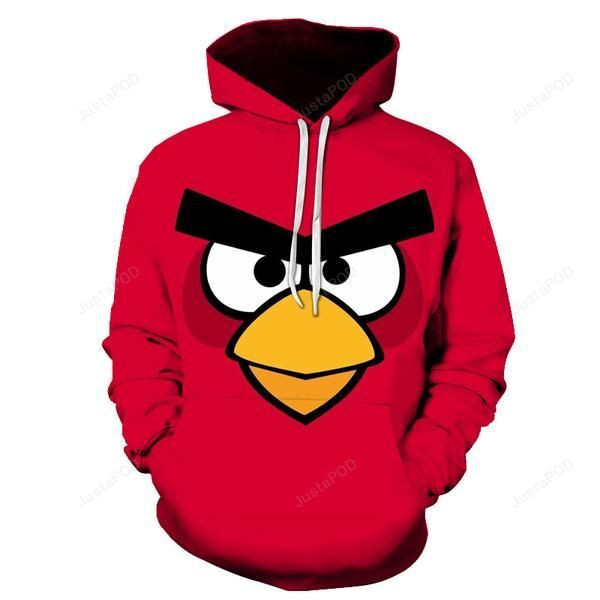 Angry Birds 3D All Over Print Hoodie, Zip-up Hoodie