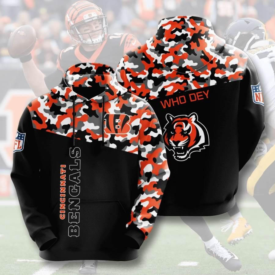 Sports American Football Nfl Cincinnati Bengals Usa 107 Hoodie 3D Size S to 5XL