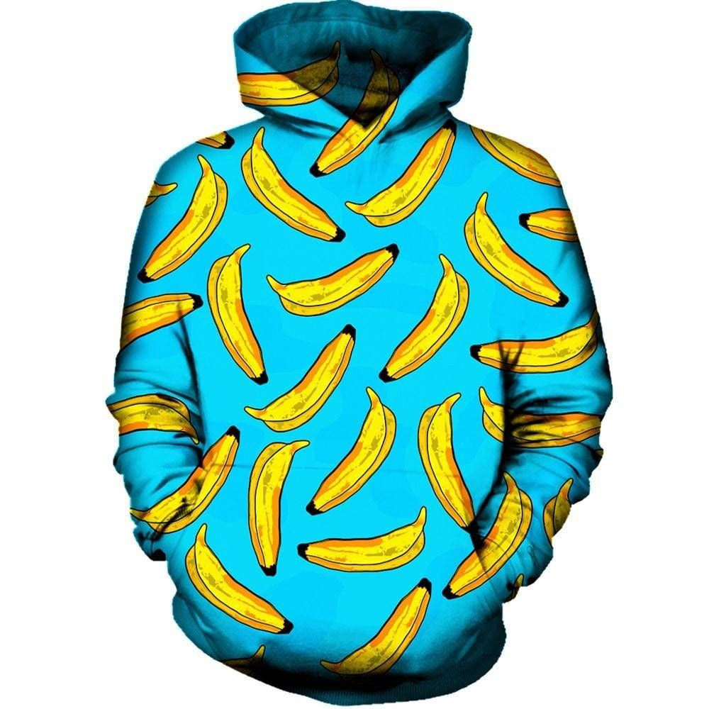 Banana 3D All Over Print Hoodie, Zip-up Hoodie