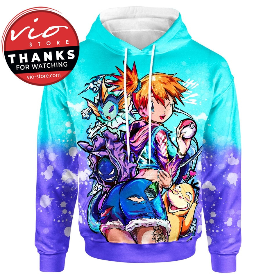 Misty Gym Leader 3D All Over Print Hoodie, Zip-up Hoodie