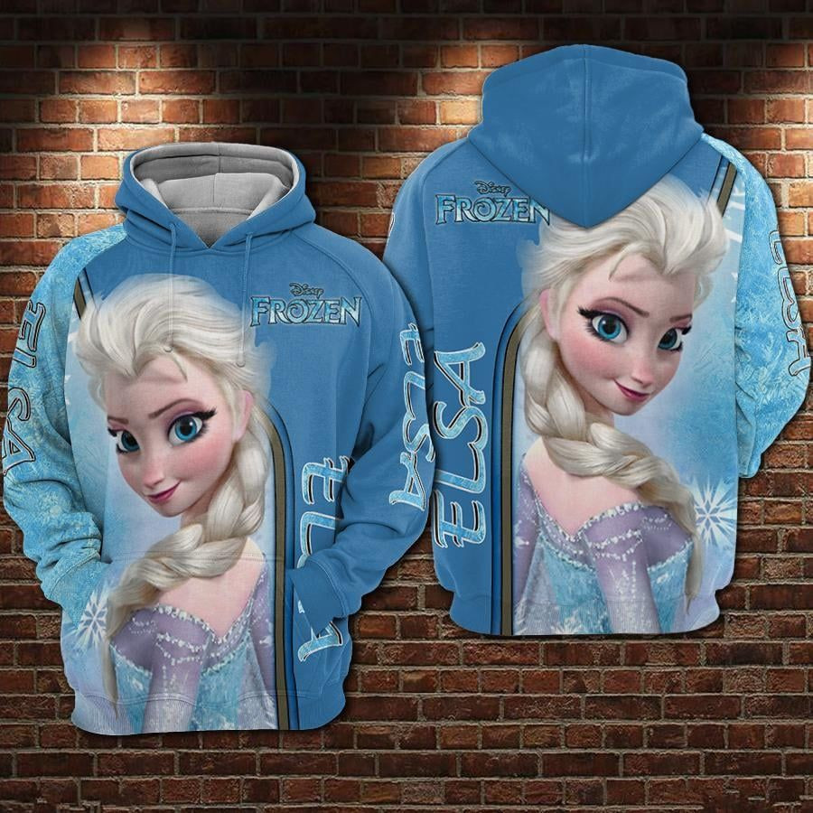 Disney Gifts Disney Gifts Froze Elsa Smiling Elsa Hoodie 3D Unisex Hoodie