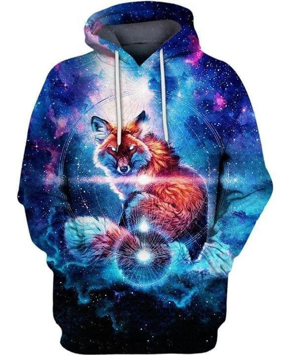 Fox Star Universe Pullover And Zippered Hoodies Custom 3D Graphic Printed 3D Hoodie All Over Print Hoodie For Men For Women