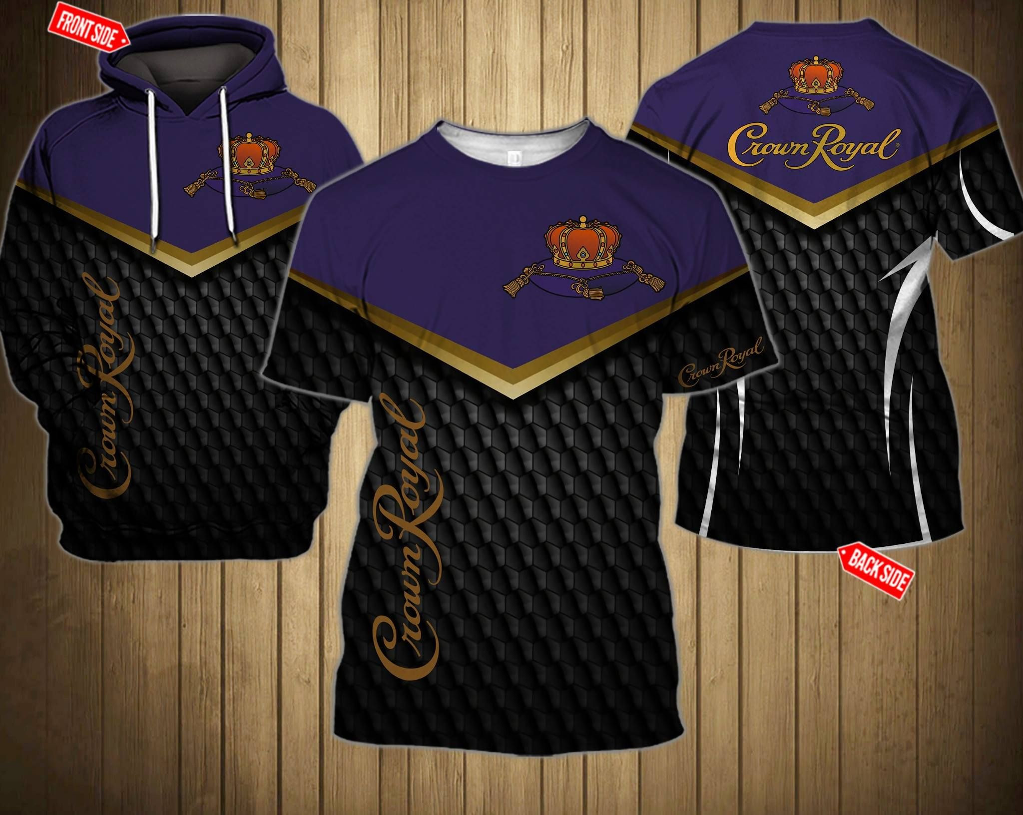 Crown ROyal Hoodie OR 3D Tshirt