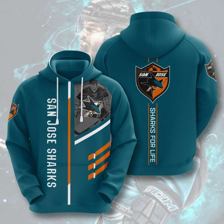 San Jose Sharks No1766 Custom Hoodie 3D