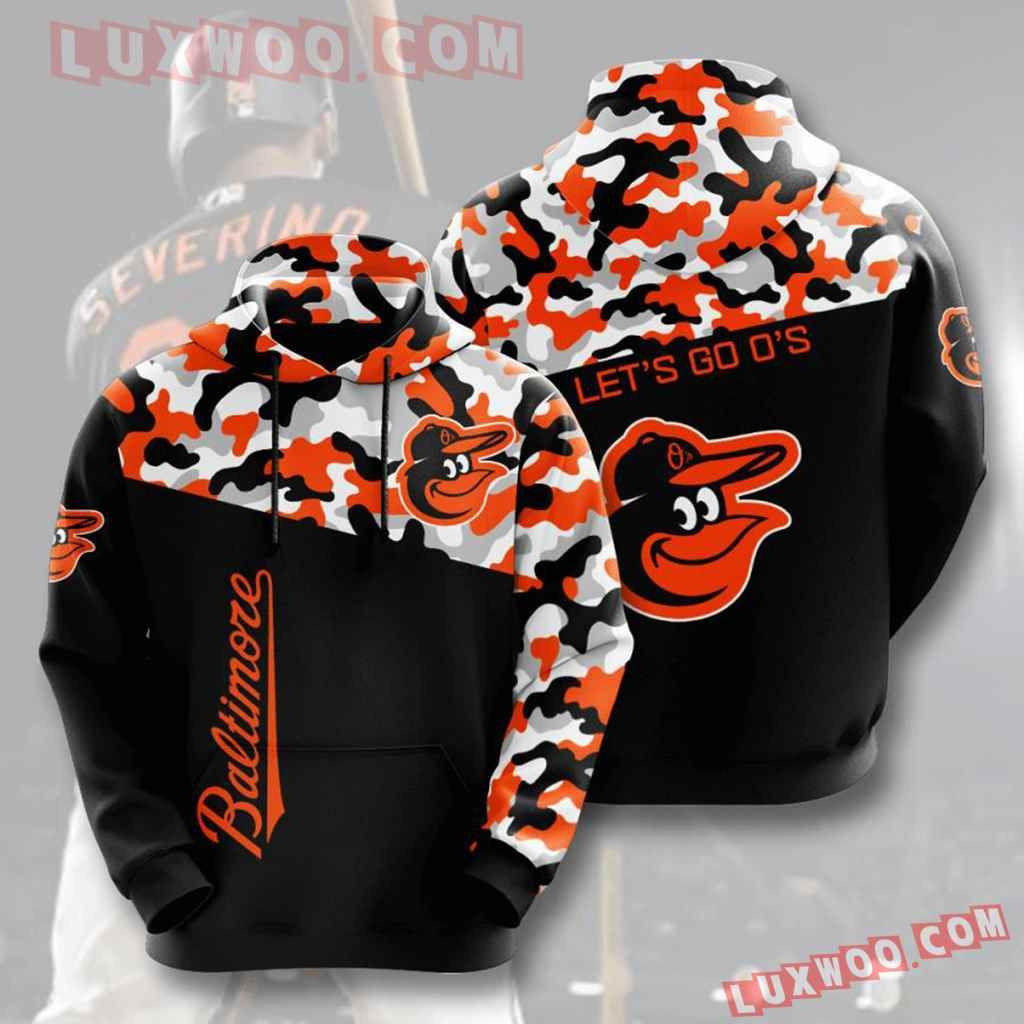 Mlb Baltimore Orioles 3d Hoodies Printed Zip Hoodies Sweatshirt Jacket 2021