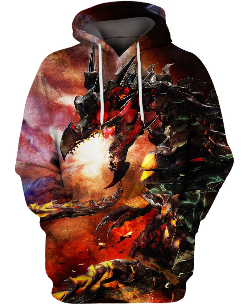 Red-Eyes 3D All Print Hoodie, Zip- Up Hoodie