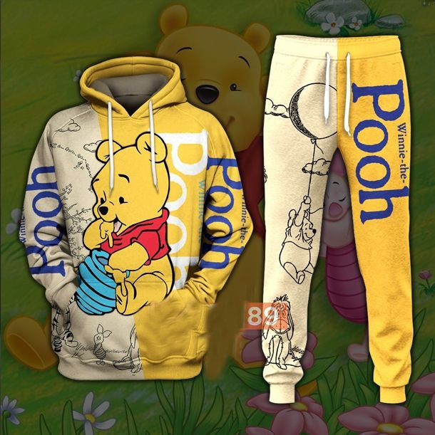 Gift For Pooh Lover Winnie The Pooh Unisex Size Hoodie With Pants Set