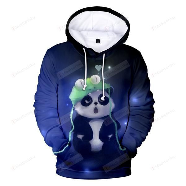 Panda 3D All Over Print Hoodie, Zip-up Hoodie