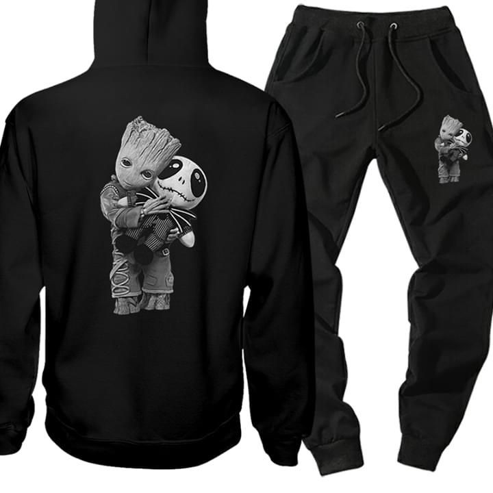 Nightmare Beforeristmas Gift GroOt Gifts GroOt Hugging JACk SkelLIngton Gifts Hoodie Sweatpants Set