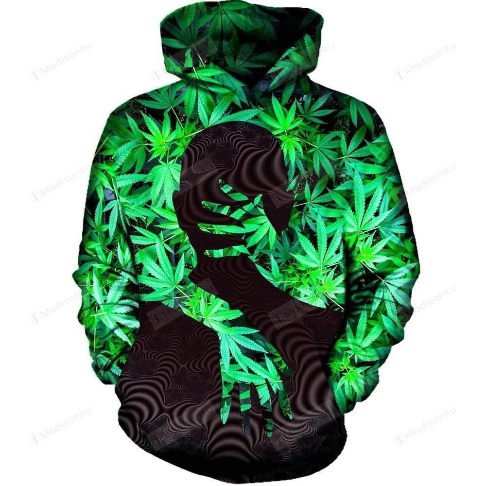 Marijuana Love 3D All Over Print Hoodie, Zip-up Hoodie