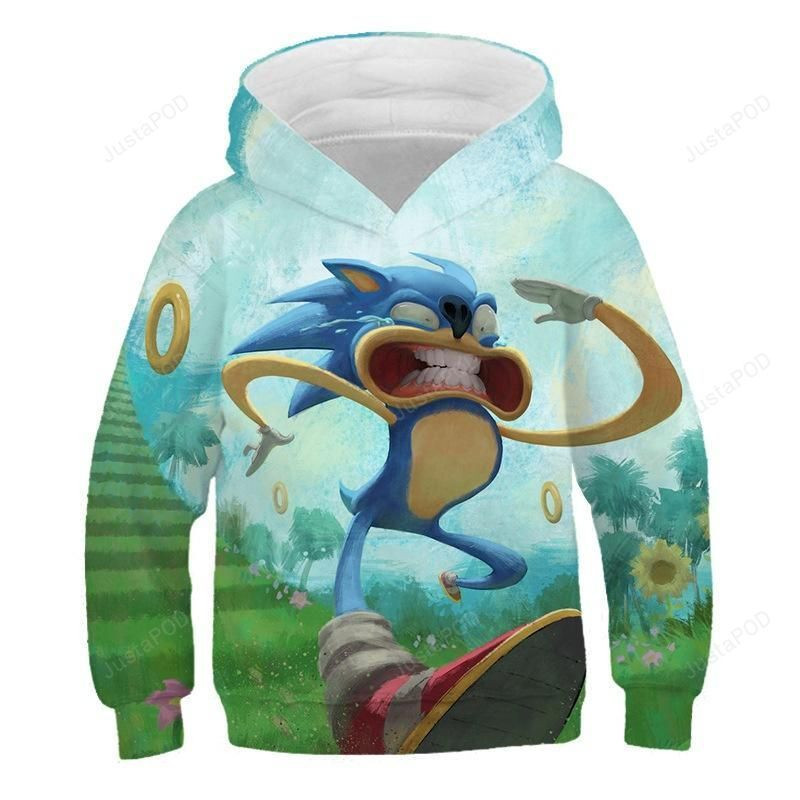 Sonic The Hedgehog 3D All Over Print Hoodie, Zip-up Hoodie