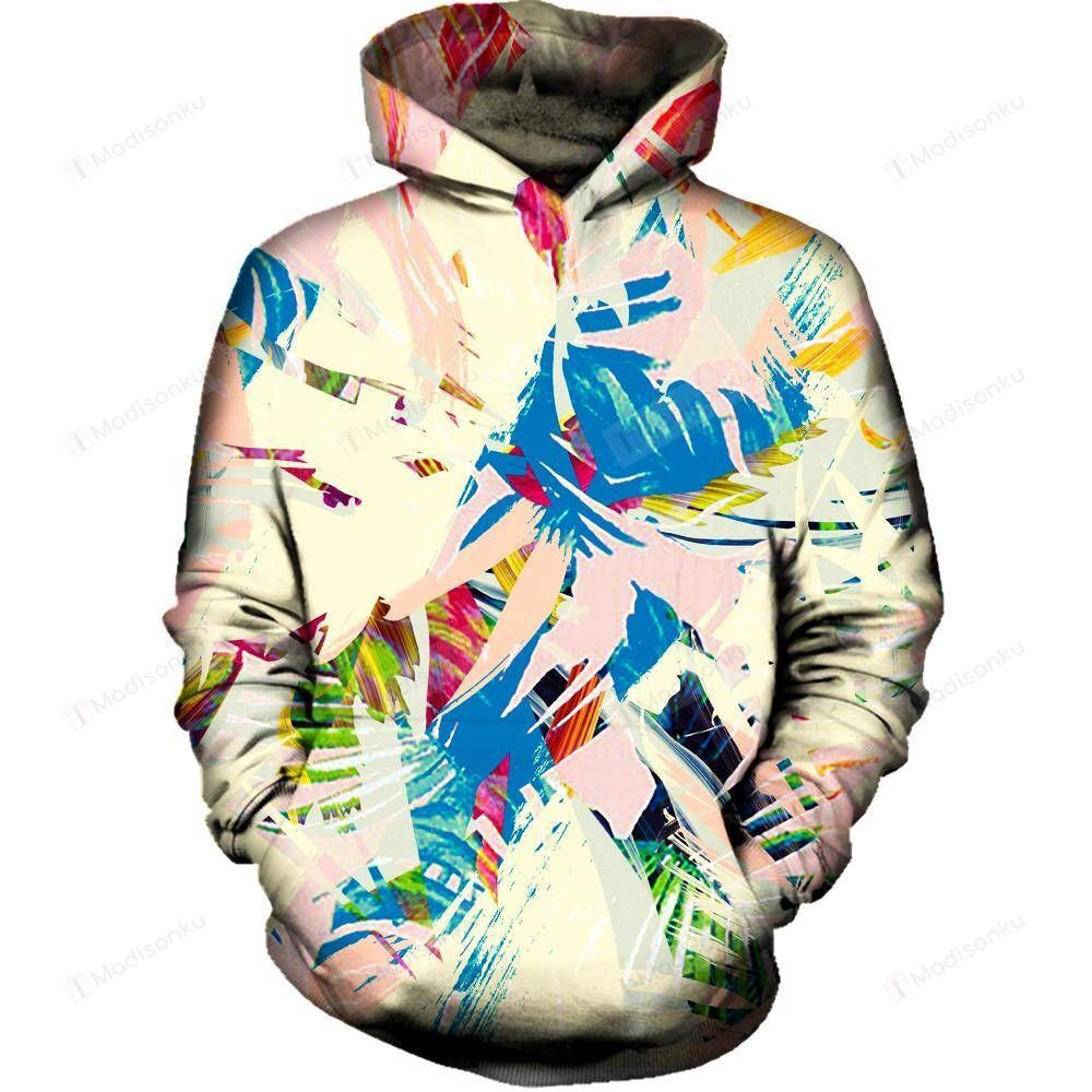 Palm Twist 3D All Over Printed Hoodie, Zip- Up Hoodie