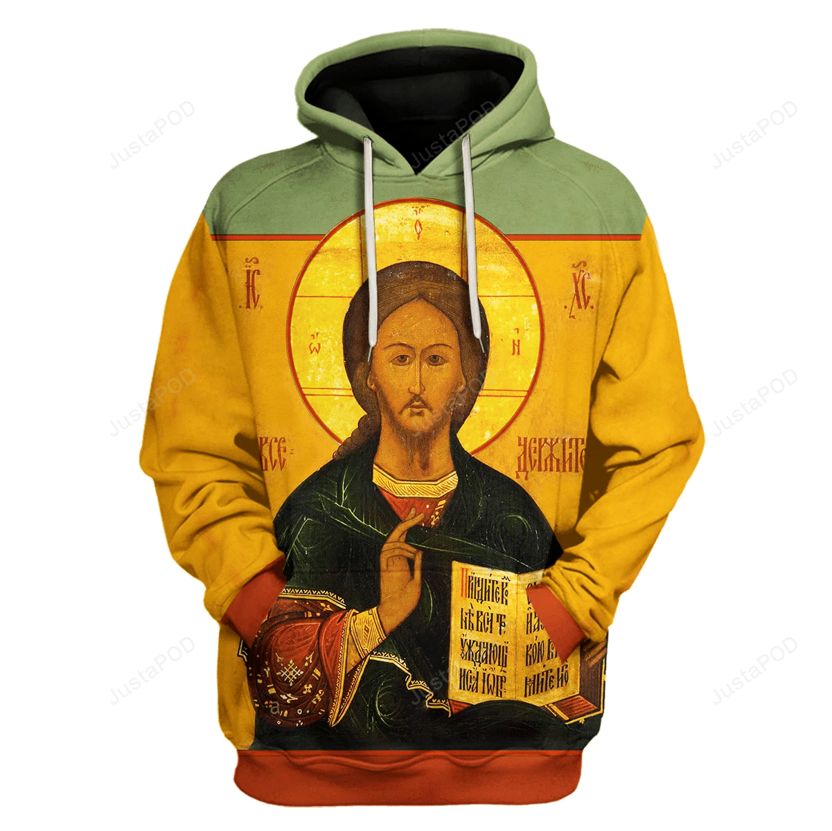 Orthodox Jesus 3D All Print Hoodie, Zip- Up Hoodie