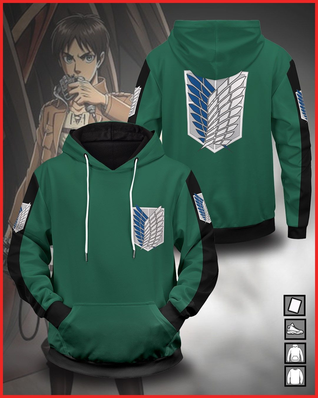 Gift For aOt SHinGEKi no KYoJIn Anime Fan Unisex Size Hoodie