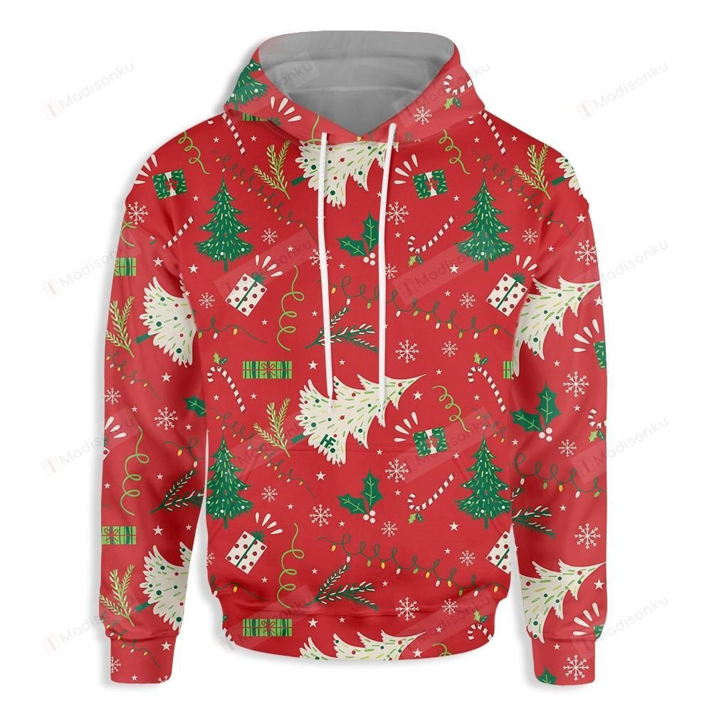 Christmas Seamless Pattern  3D All Over Print Hoodie, Zip-up Hoodie