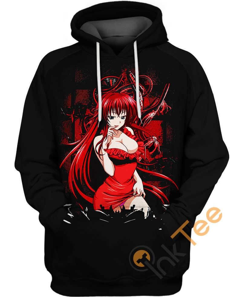 Red Hair Rias Gremory Amazon Hoodie 3D Size S to 5XL