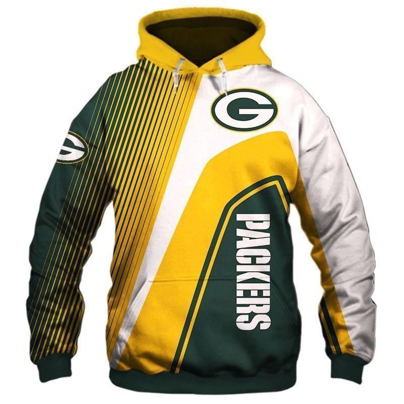 NFL Green Bay Packers Zippered Team Hoodies Men And Women 3D Full Printing Hoodie Shirt Green Bay Packers 3D Full Printing Shirt New Custom 3D Design