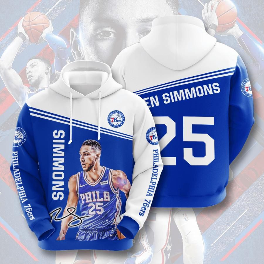 Philadelphia 76ers Ben Simmon 3d All Over Print Hoodie, Zip-Up Hoodie