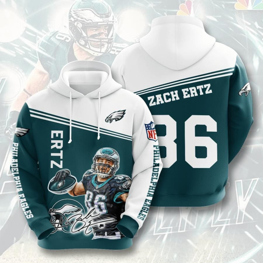 Philadelphia Eagles Zach Ertz 3D All Over Print Hoodie, Zip-up Hoodie