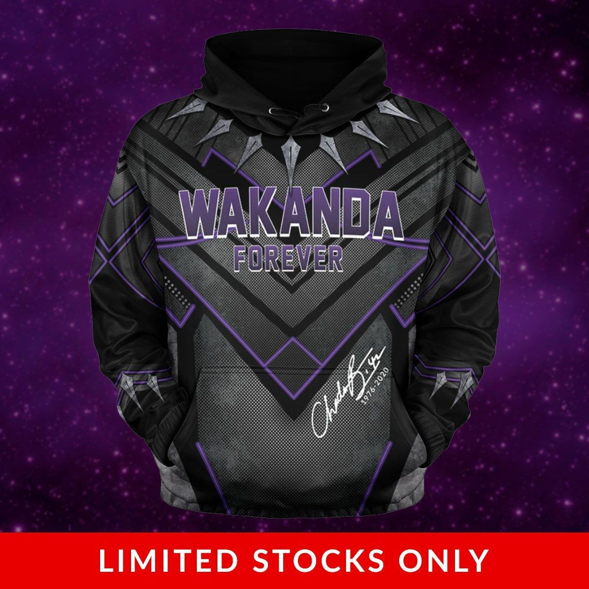 BlAck PANther Memorials Gifts Gift For BlAck PANther Lover WaKAnda Forever Purple Unisex Hoodie