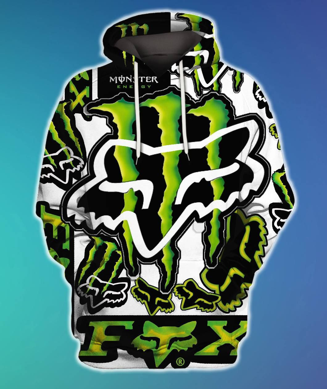 Green Fox Monster Energy Unisex Size Hoodie