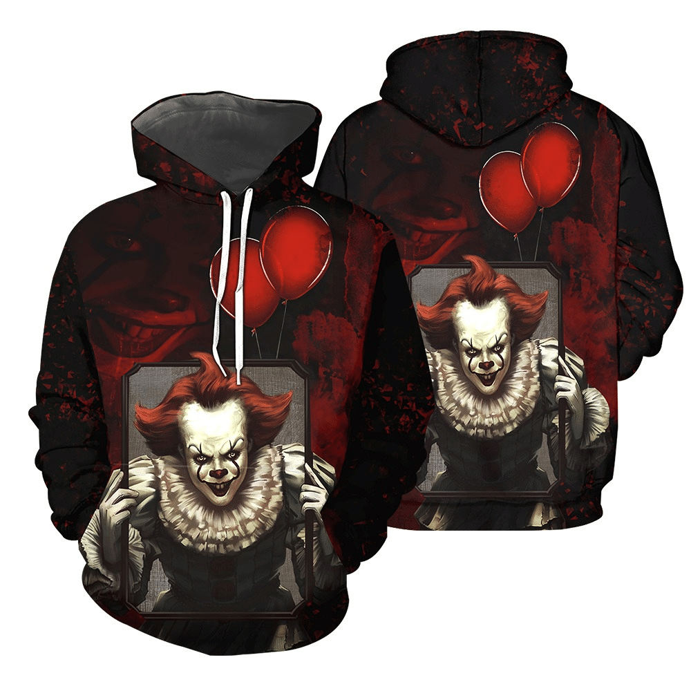 Horror Movies Horroraracters Fan IT Red Pennywise Horror You Halloween Gift Unisex Hoodie