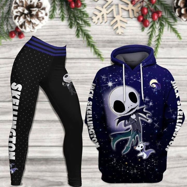 Nightmare Beforeristmas Gift JACk SkelLIngton Gift Hoodie Leggings Set