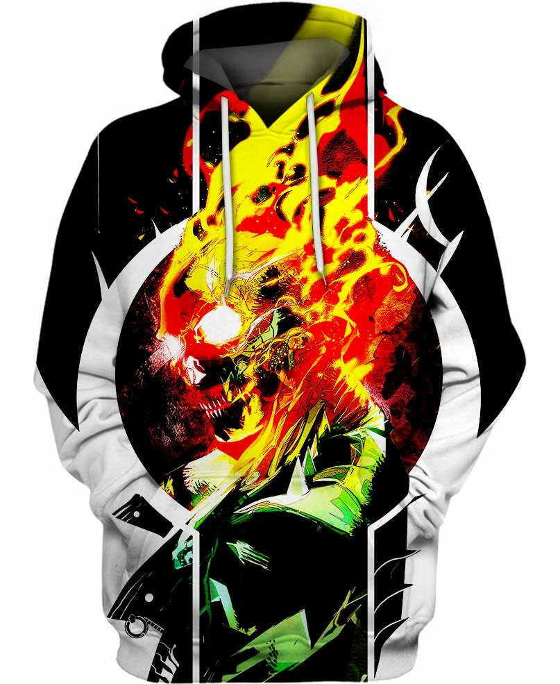 Ghost Rider 3D All Print Hoodie, Zip- Up Hoodie