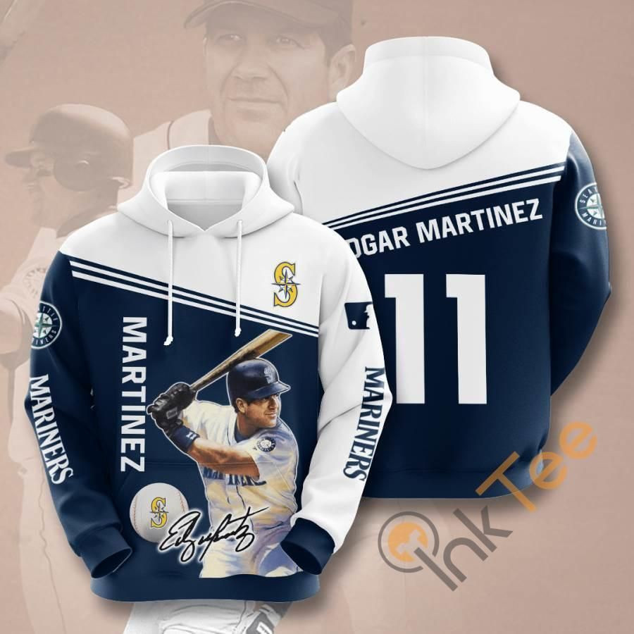 Sports Baseball Mlb Seattle Mariners Edgar MartNez Usa 1219 Hoodie 3D Size S to 5XL