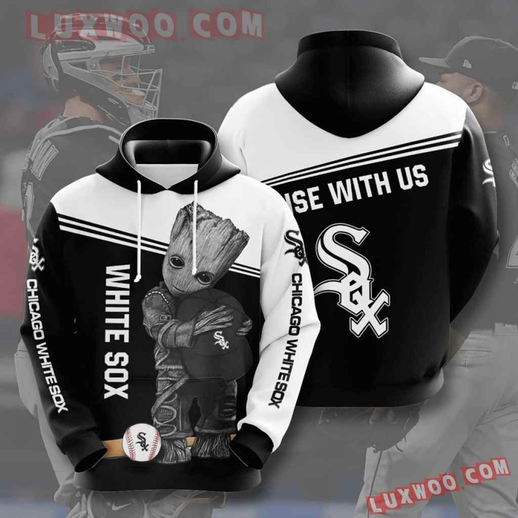 Mlb Chicago White Sox 3d Hoodies Printed Zip Hoodies Sweatshirt Jacket 2021