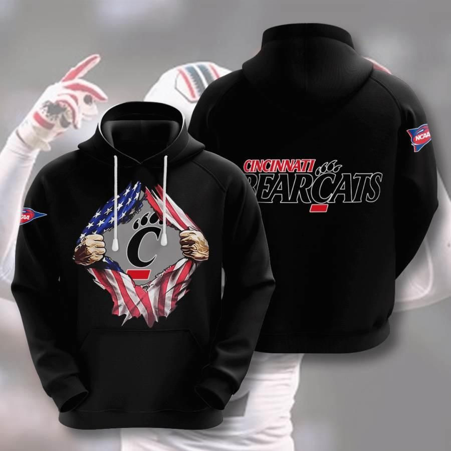 Sports American Football Ncaaf Cincinnati Bearcats Usa 16 Hoodie 3D Size S to 5XL