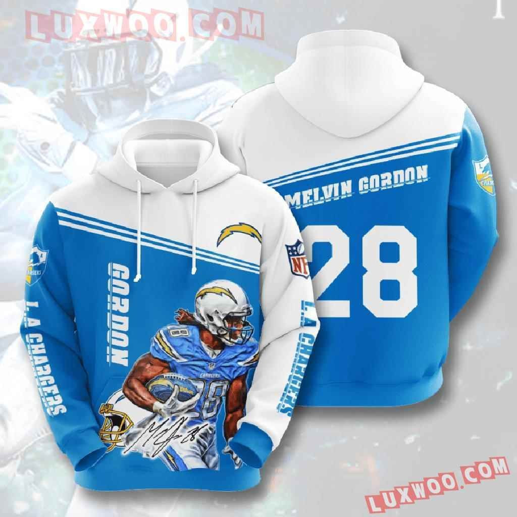 Nfl Los Angeles Chargers 3d Hoodies Printed Zip Hoodies Sweatshirt Jacket 2021