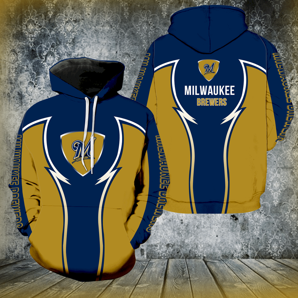 Milwaukee Brewers All Over Print V1099 Hoodie And Zipper For Men Women