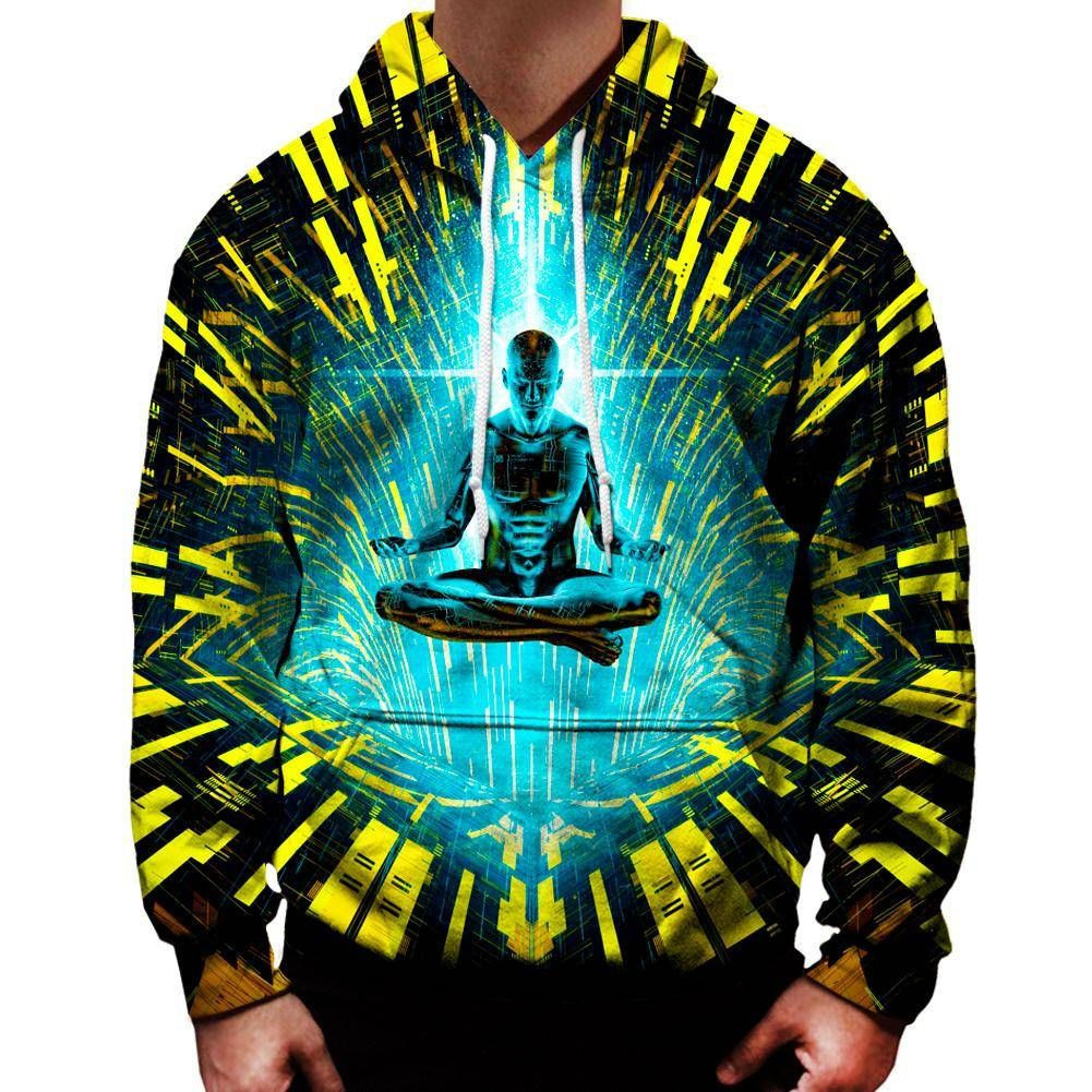 Zen Singularity 3D All Over Printed Hoodie, Zip- Up Hoodie