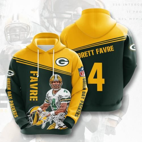 Amazon Sports Team Brett Favre Green Bay Packers No892 Hoodie 3D Size S to 5XL