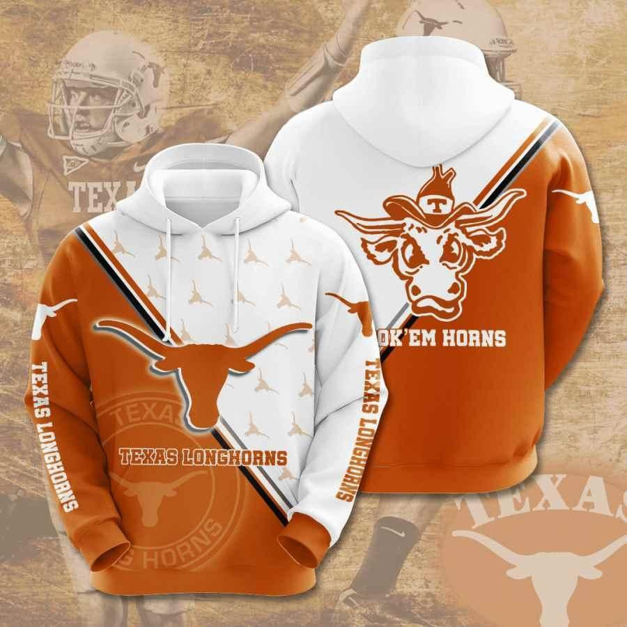 Sports American Football Ncaaf Texas Longhorns Usa 1242 Hoodie 3D Size S to 5XL