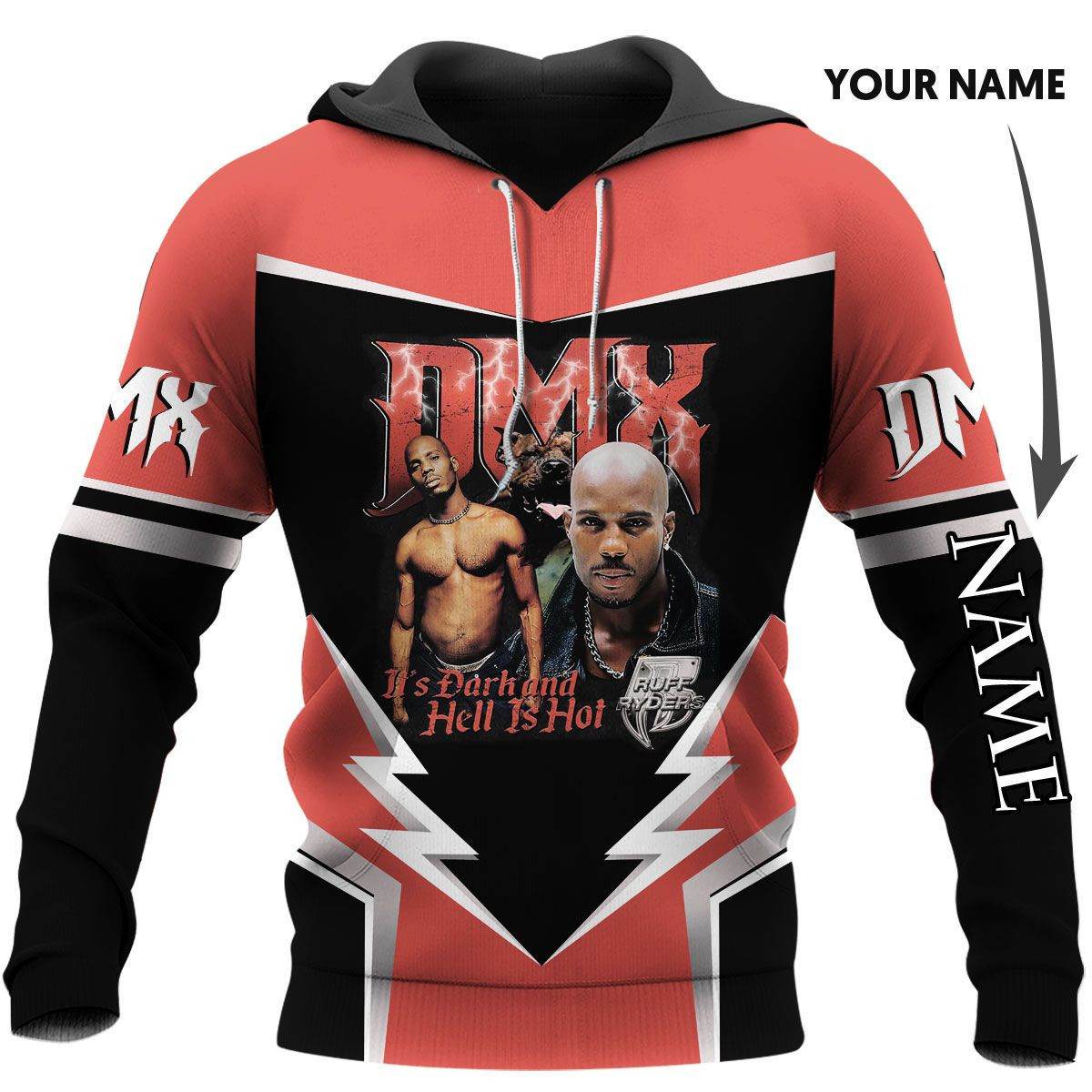 Gift For dMx Fans RuFF RydERs It Is Dark And Hell Is Hot Personalized Unisex Hoodie