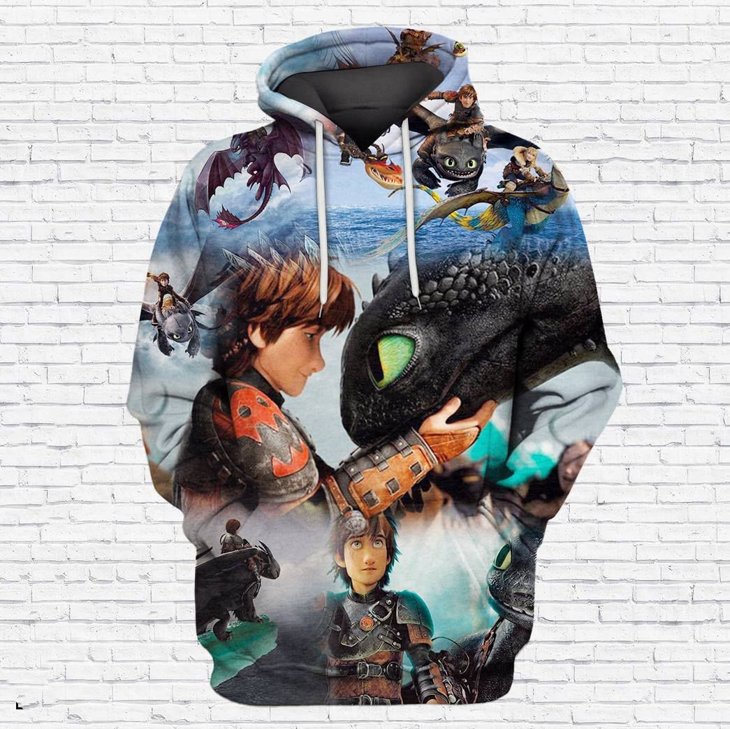 HiCCup And ToothLeSS Hoodie On Sale How To Train Your Dragon Unisex Size Hoodie