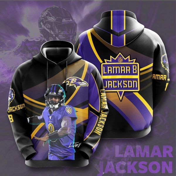 Lamar Jackson No975 Custom Hoodie 3D