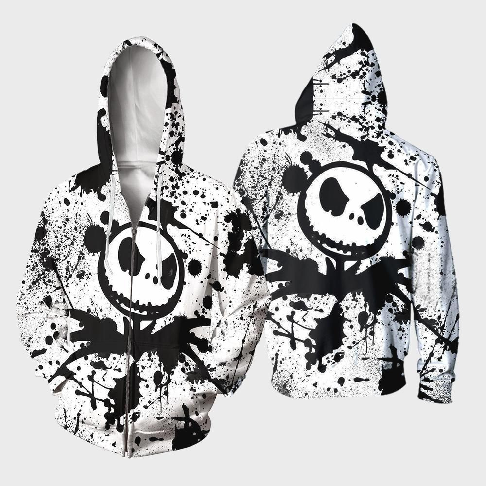 Nightmare Beforeristmas Gift Jack Skellington Zipup Hoodie 3