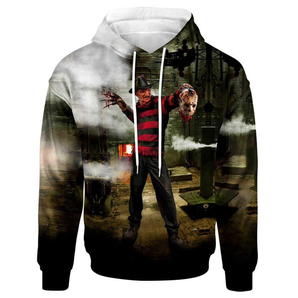 Freddy and Jasons Head Unisex Hoodie