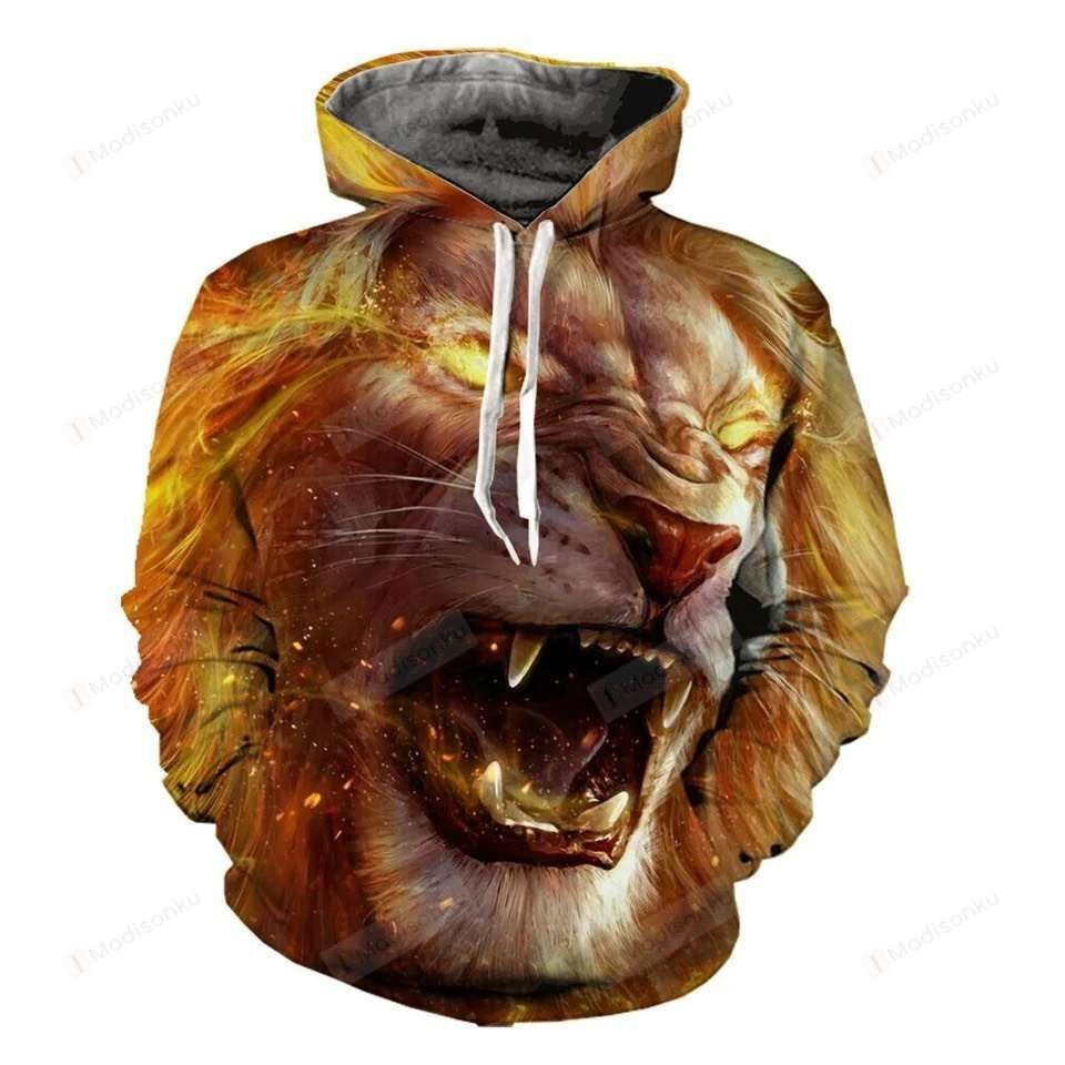 Golden Lion For Unisex 3D All Over Print Hoodie, Zip-up Hoodie