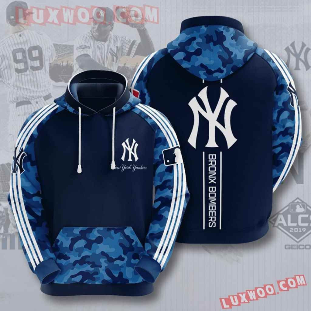 Mlb New York Yankees 3d Hoodies Printed Zip Hoodies Sweatshirt Jacket  2021