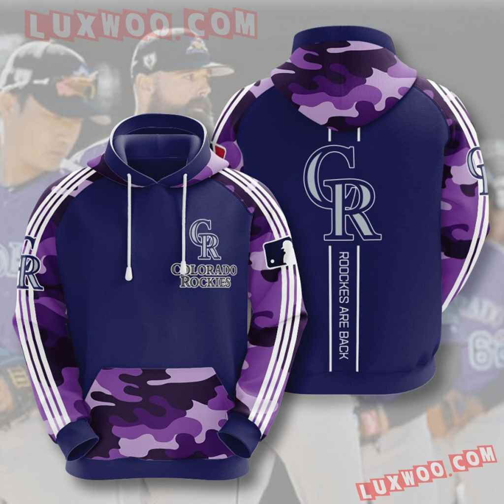 Mlb Colorado Rockies 3d Hoodies Printed Zip Hoodies Sweatshirt Jacket  2021