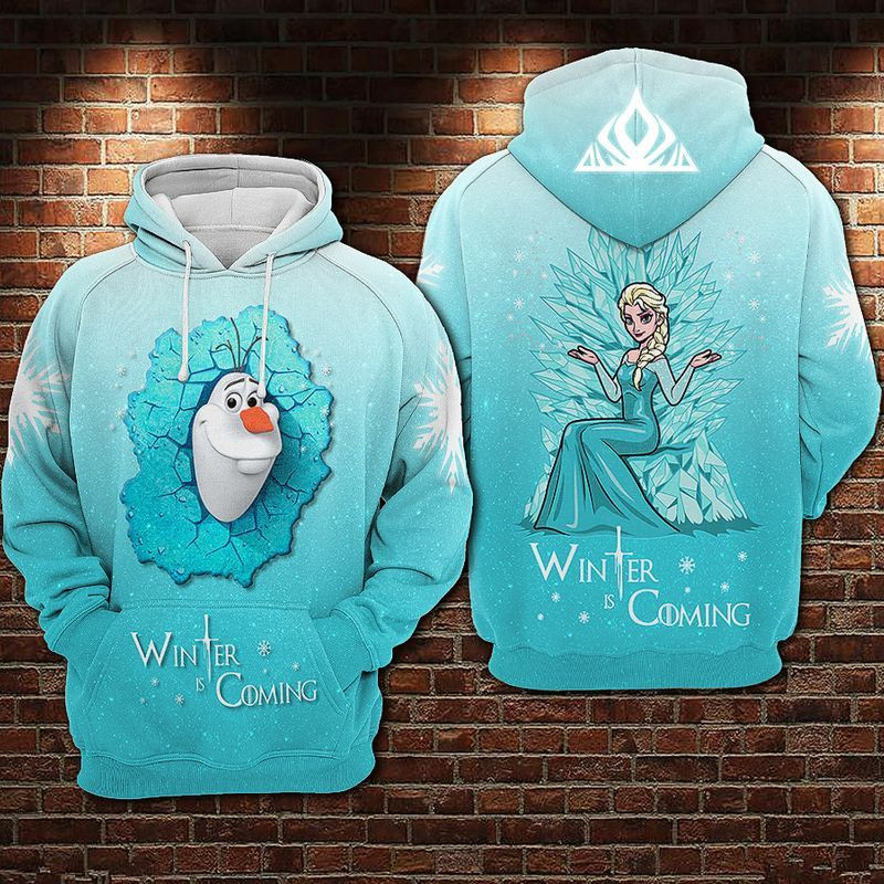 Elsa Gifts Olaf Gifts Winter Is Coming Elsa And Olaf Hoodie Elsa Hoodie Frozen Hoodie 3D Unisex Hoodie